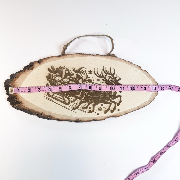 2/$50 Rustic Santa Reindeer Sleigh Wall Hanging Small - Picture 3 of 5